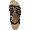 imageWHITE MOUNTAIN Womens Ataps Strappy SlingBack Wedge SandalBlackSmooth