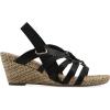 imageWHITE MOUNTAIN Womens Ataps Strappy SlingBack Wedge SandalBlackSmooth