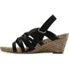 imageWHITE MOUNTAIN Womens Ataps Strappy SlingBack Wedge SandalBlackSmooth