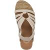 imageWHITE MOUNTAIN Womens Ataps Strappy SlingBack Wedge SandalEggshellSmooth