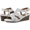 imageWHITE MOUNTAIN Womens Brush Up Wedge SandalWhiteBurnSmooth