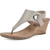 imageWHITE MOUNTAIN Womens Aida Cork Wedge SandalGoldMetallicSmooth