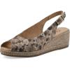 imageWHITE MOUNTAIN Womens Maize Espadrille Wedge SandalNaturalMetLeopardFabric