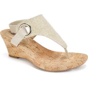 imageWHITE MOUNTAIN Womens Aida Cork Wedge SandalGoldGlitter