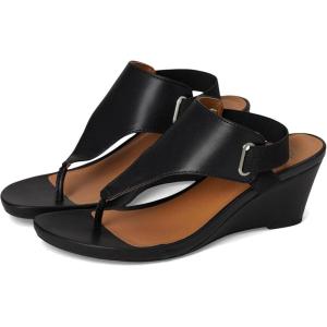 imageWHITE MOUNTAIN Womens All Dres Triangle Thong SlingBack Wedge SandalBlack