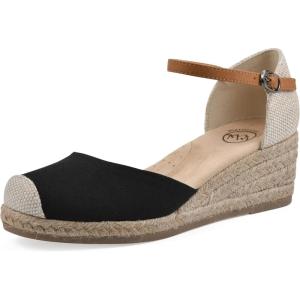 imageWHITE MOUNTAIN Womens Maintain MiniHeel Espadrille SandalBlackFabric