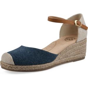 imageWHITE MOUNTAIN Womens Maintain MiniHeel Espadrille SandalDkdenimFabric