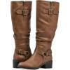 imageWHITE MOUNTAIN Womens Cushion Block Heeled Tall Shaft Western Riding BootDk NaturalSmooth