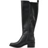 imageWHITE MOUNTAIN Womens Custard Block Heeled Tall Shaft Riding BootBlackSmooth