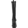 imageWHITE MOUNTAIN Womens Custard Block Heeled Tall Shaft Riding BootBlackSmooth