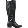 imageWHITE MOUNTAIN Womens Custard Block Heeled Tall Shaft Riding BootBlackSmooth
