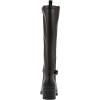 imageWHITE MOUNTAIN Womens Custard Block Heeled Tall Shaft Riding BootDkbrownSmooth