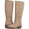 imageWHITE MOUNTAIN Womens Shoes Altitude StackHeeled Tall BootBeachwoodSuede