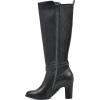 imageWHITE MOUNTAIN Womens Teals Block Heeled Dress Tailored Tall Shaft BootBlackSmooth