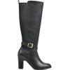 imageWHITE MOUNTAIN Womens Teals Block Heeled Dress Tailored Tall Shaft BootBlackSmooth