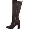 imageWHITE MOUNTAIN Womens Teals Block Heeled Dress Tailored Tall Shaft BootDkbrownFabric