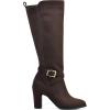 imageWHITE MOUNTAIN Womens Teals Block Heeled Dress Tailored Tall Shaft BootDkbrownFabric
