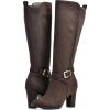 imageWHITE MOUNTAIN Womens Teals Block Heeled Dress Tailored Tall Shaft BootDkbrownFabric