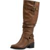 imageWHITE MOUNTAIN Womens Cushion Block Heeled Tall Shaft Western Riding BootDk NaturalSmooth
