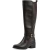imageWHITE MOUNTAIN Womens Custard Block Heeled Tall Shaft Riding BootDkbrownSmooth
