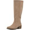 imageWHITE MOUNTAIN Womens Shoes Altitude StackHeeled Tall BootBeachwoodSuede