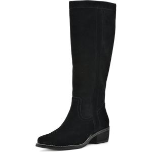 imageWHITE MOUNTAIN Womens Shoes Altitude StackHeeled Tall BootBlackSuede