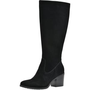 imageWHITE MOUNTAIN Womens Tater Block Heeled Tall Shaft BootBlackSuede