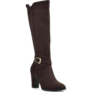 imageWHITE MOUNTAIN Womens Teals Block Heeled Dress Tailored Tall Shaft BootDkbrownFabric