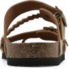 imageWHITE MOUNTAIN Womens Hammy Braided Signature ComfortMolded Footbed SandalAntiqueGold Leather