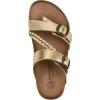 imageWHITE MOUNTAIN Womens Hammy Braided Signature ComfortMolded Footbed SandalAntiqueGold Leather