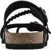 imageWHITE MOUNTAIN Womens Hammy Braided Signature ComfortMolded Footbed SandalBlackNubuck