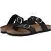 imageWHITE MOUNTAIN Womens Hammy Braided Signature ComfortMolded Footbed SandalBlackNubuck