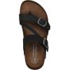 imageWHITE MOUNTAIN Womens Hammy Braided Signature ComfortMolded Footbed SandalBlackNubuck