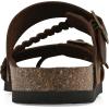 imageWHITE MOUNTAIN Womens Hammy Braided Signature ComfortMolded Footbed SandalBrownLeather