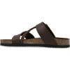 imageWHITE MOUNTAIN Womens Hammy Braided Signature ComfortMolded Footbed SandalBrownLeather