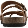 imageWHITE MOUNTAIN Womens Hammy Braided Signature ComfortMolded Footbed SandalRosegoldLeather