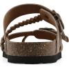 imageWHITE MOUNTAIN Womens Hammy Braided Signature ComfortMolded Footbed SandalSandal WoodSuede
