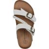 imageWHITE MOUNTAIN Womens Hammy Braided Signature ComfortMolded Footbed SandalWhiteLeather