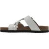 imageWHITE MOUNTAIN Womens Hammy Braided Signature ComfortMolded Footbed SandalWhiteLeather