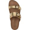 imageWHITE MOUNTAIN Womens Hardball DoubleBuckle Signature ComfortMolded Footbed SandalAntiqueGold Leather