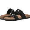 imageWHITE MOUNTAIN Womens Hardball DoubleBuckle Signature ComfortMolded Footbed SandalBlackNubuck