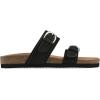imageWHITE MOUNTAIN Womens Hardball DoubleBuckle Signature ComfortMolded Footbed SandalBlackNubuck