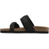 imageWHITE MOUNTAIN Womens Hardball DoubleBuckle Signature ComfortMolded Footbed SandalBlackNubuck