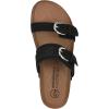 imageWHITE MOUNTAIN Womens Hardball DoubleBuckle Signature ComfortMolded Footbed SandalBlackNubuck