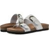 imageWHITE MOUNTAIN Womens Hardball DoubleBuckle Signature ComfortMolded Footbed SandalWhiteLeather
