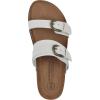 imageWHITE MOUNTAIN Womens Hardball DoubleBuckle Signature ComfortMolded Footbed SandalWhiteLeather
