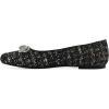 imageWHITE MOUNTAIN Womens Sashimi Rhinestone Double Bow Ballet FlatBlackFabMulti