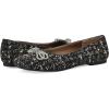 imageWHITE MOUNTAIN Womens Sashimi Rhinestone Double Bow Ballet FlatBlackFabMulti