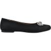 imageWHITE MOUNTAIN Womens Sashimi Rhinestone Double Bow Ballet FlatBlackFabric