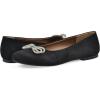 imageWHITE MOUNTAIN Womens Sashimi Rhinestone Double Bow Ballet FlatBlackFabric